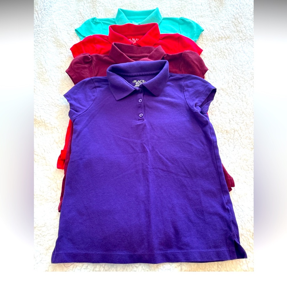 Lot of 4 Children’s Place Polo Tops Size 7/8